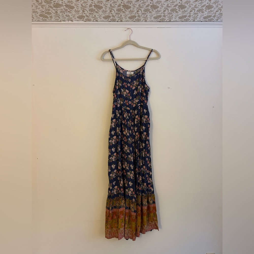 Natural life Zoe Wide-Leg Jumpsuit -
Slate Floral Blooms